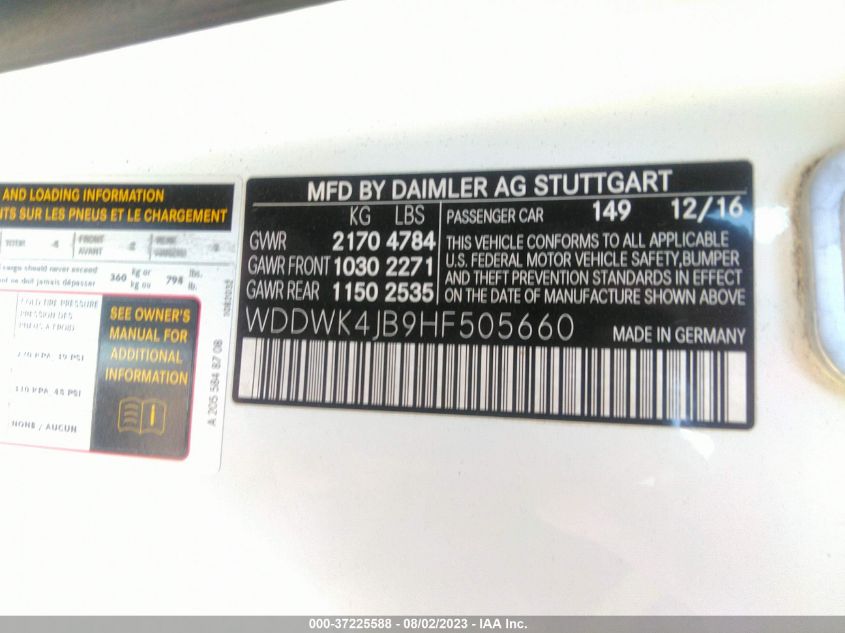 2017 MERCEDES-BENZ C-CLASS C 300 - WDDWK4JB9HF505660