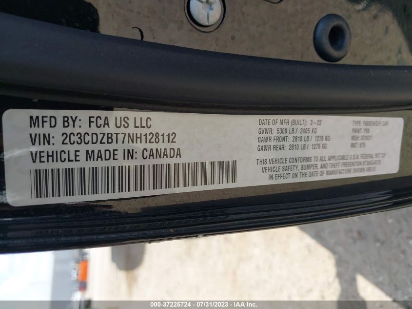 2022 DODGE CHALLENGER R/T - 2C3CDZBT7NH128112