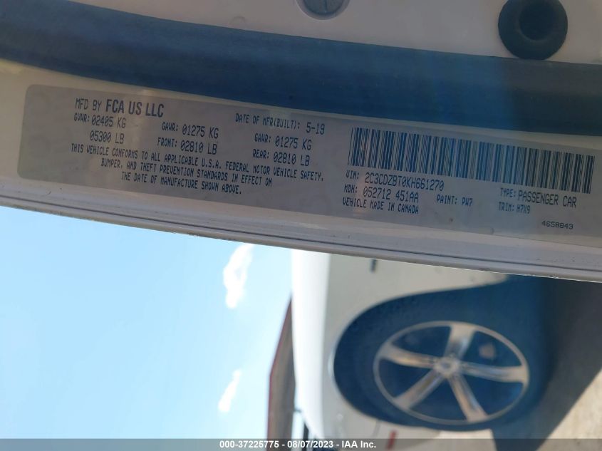 2019 DODGE CHALLENGER R/T - 2C3CDZBT0KH661270