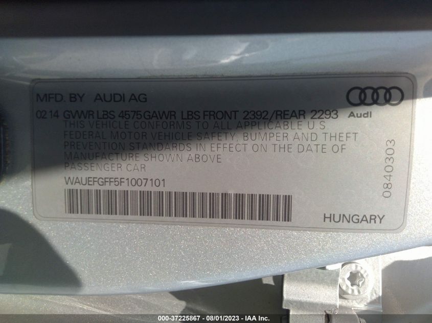 2015 AUDI A3 PREMIUM PLUS - WAUEFGFF5F1007101