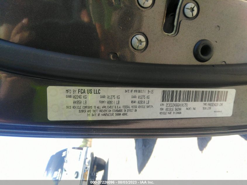 2016 DODGE CHALLENGER SXT - 2C3CDZAG6GH101751