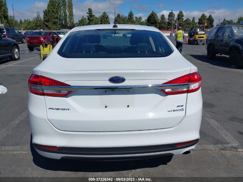 2017 FORD FUSION HYBRID SE - 3FA6P0LU2HR278579