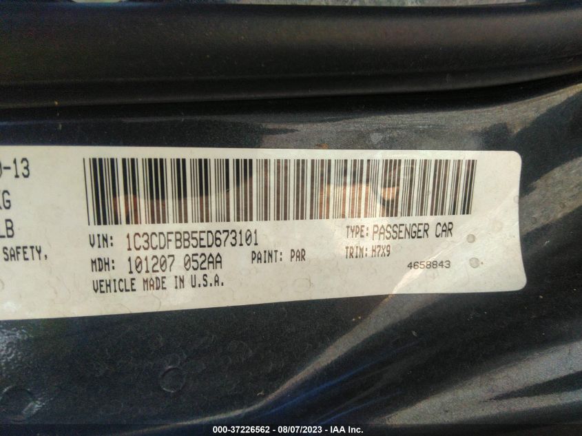 2014 DODGE DART SXT - 1C3CDFBB5ED673101
