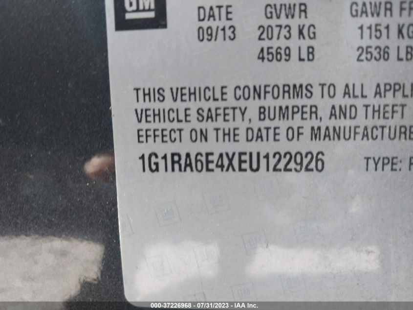 2014 CHEVROLET VOLT - 1G1RA6E4XEU122926