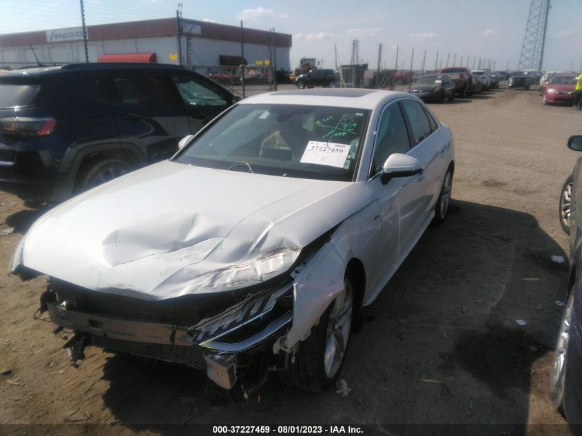 2022 AUDI A4 SEDAN S LINE PREMIUM PLUS - WAUEAAF43NN013819