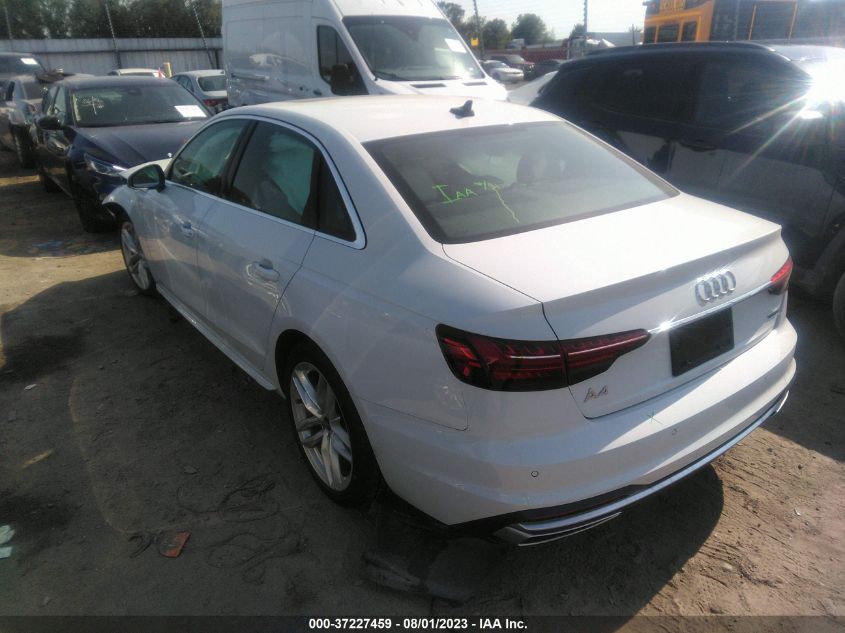 2022 AUDI A4 SEDAN S LINE PREMIUM PLUS - WAUEAAF43NN013819