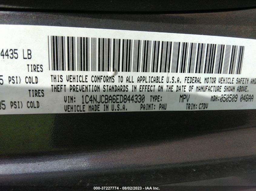 2014 JEEP COMPASS SPORT - 1C4NJCBA6ED844330