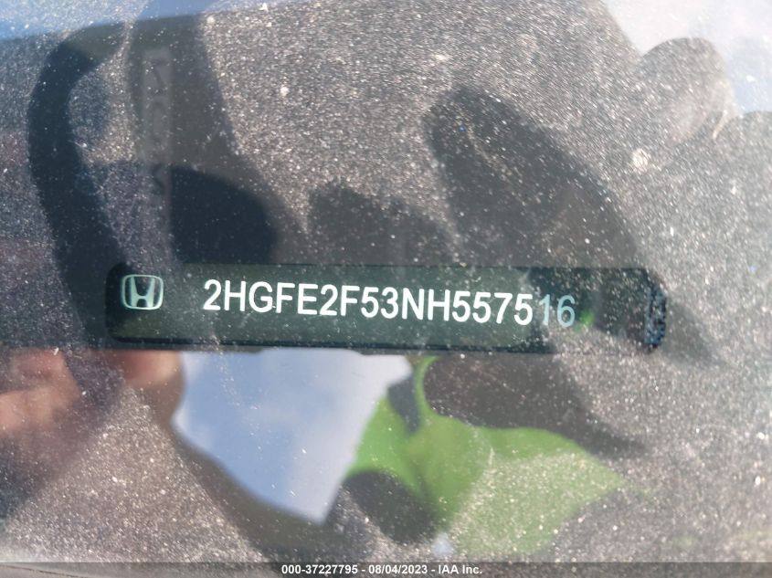 2022 HONDA CIVIC SEDAN SPORT - 2HGFE2F53NH557516
