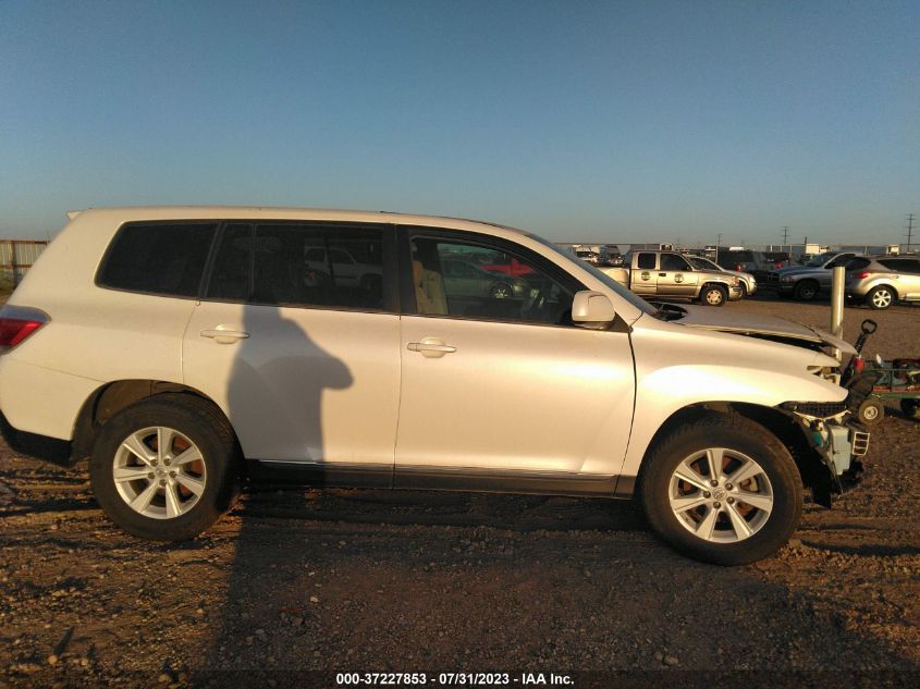 2013 TOYOTA HIGHLANDER - 5TDZA3EH4DS039777