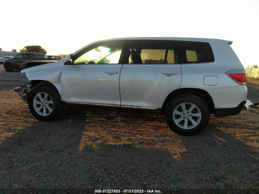 2013 TOYOTA HIGHLANDER - 5TDZA3EH4DS039777