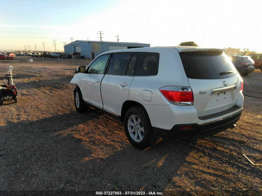 2013 TOYOTA HIGHLANDER - 5TDZA3EH4DS039777