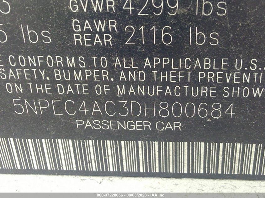2013 HYUNDAI SONATA LIMITED - 5NPEC4AC3DH800684