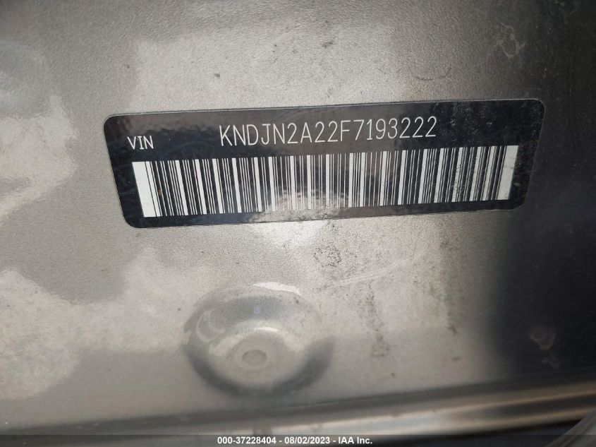 2015 KIA SOUL BASE - KNDJN2A22F7193222