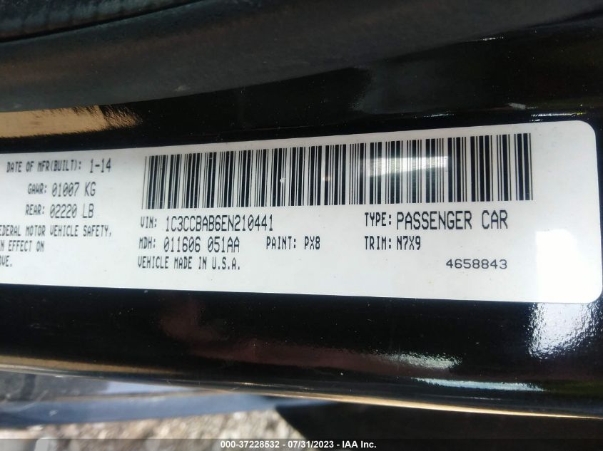 2014 CHRYSLER 200 LX - 1C3CCBAB6EN210441