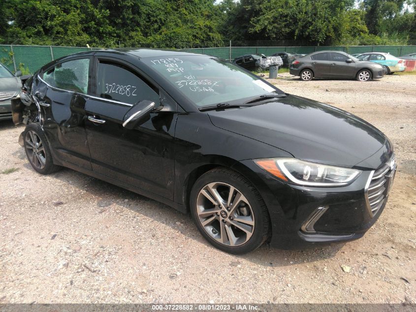 2017 HYUNDAI ELANTRA LIMITED - KMHD84LF0HU179691