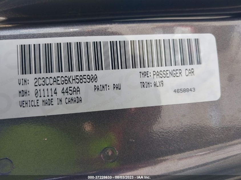 2019 CHRYSLER 300 LIMITED - 2C3CCAEG6KH585900