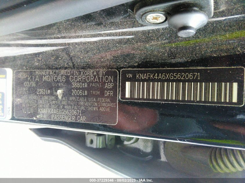 2016 KIA FORTE LX - KNAFK4A6XG5620671