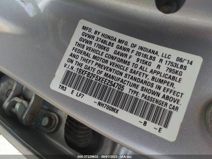 2014 HONDA CIVIC SEDAN LX - 19XFB2F5XEE254705