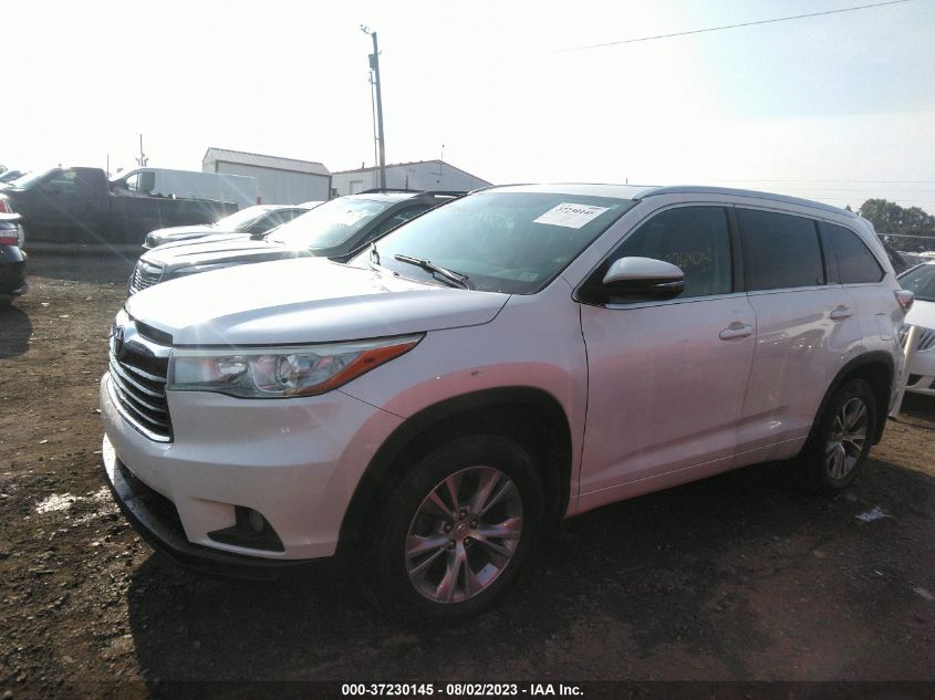 2015 TOYOTA HIGHLANDER XLE - 5TDJKRFH0FS076663
