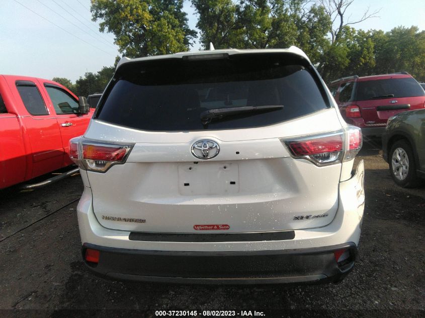 2015 TOYOTA HIGHLANDER XLE - 5TDJKRFH0FS076663