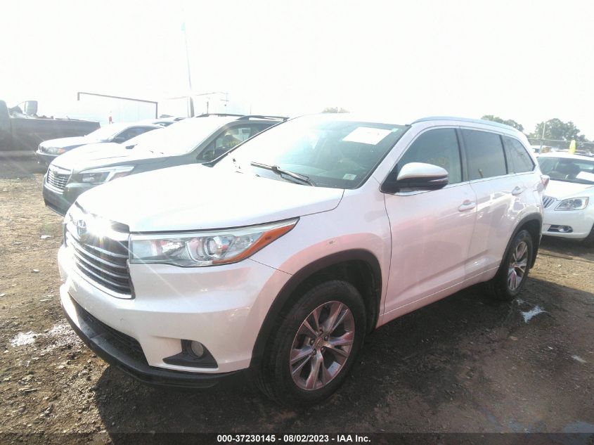 2015 TOYOTA HIGHLANDER XLE - 5TDJKRFH0FS076663