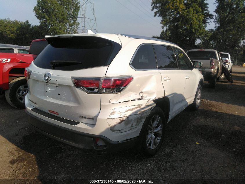 2015 TOYOTA HIGHLANDER XLE - 5TDJKRFH0FS076663