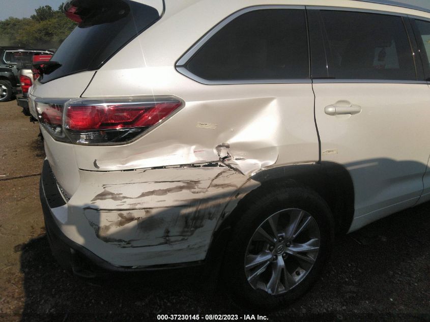 2015 TOYOTA HIGHLANDER XLE - 5TDJKRFH0FS076663