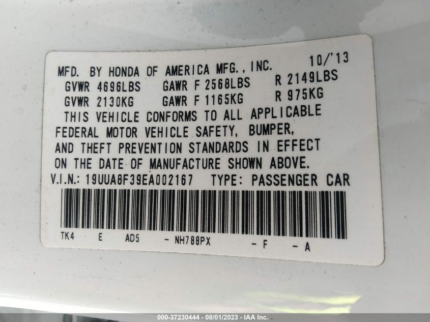 2014 ACURA TL SPECIAL EDITION - 19UUA8F39EA002167