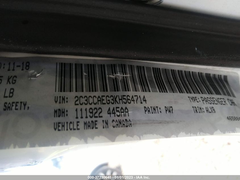 2C3CCAEG3KH564714 Chrysler 300 LIMITED 9