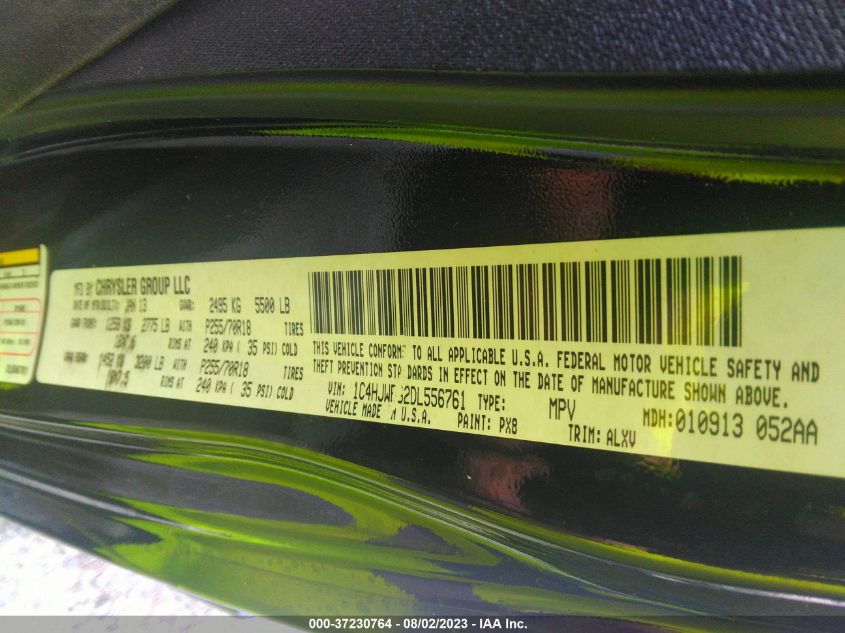 2013 JEEP WRANGLER UNLIMITED SAHARA - 1C4HJWEG2DL556761