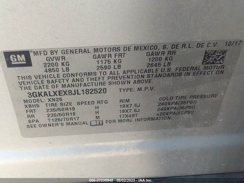 2018 GMC TERRAIN DENALI - 3GKALXEX8JL182520