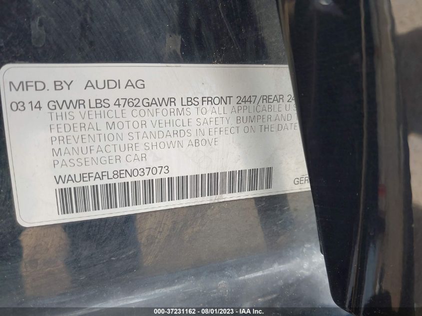 2014 AUDI A4 PREMIUM PLUS - WAUEFAFL8EN037073