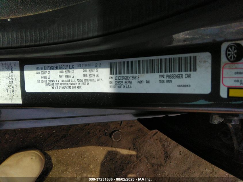 2014 CHRYSLER 200 LX - 1C3CCBAG0EN195012