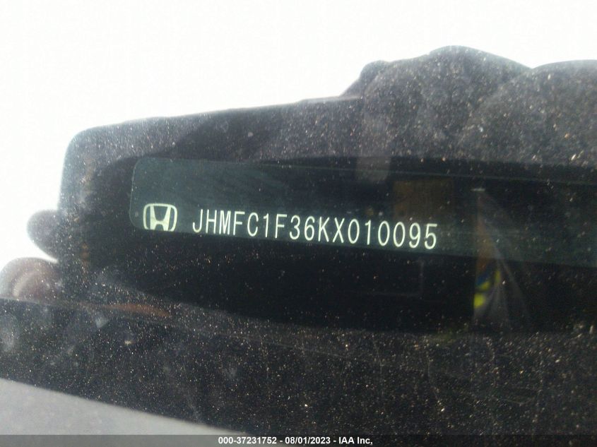 2019 HONDA CIVIC SEDAN EX - JHMFC1F36KX010095