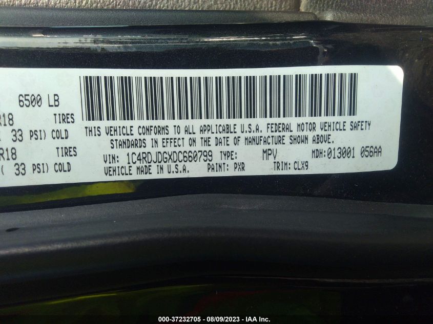 2013 DODGE DURANGO CREW - 1C4RDJDGXDC660799
