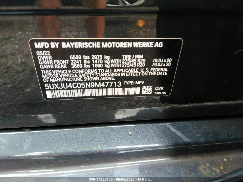 5UXJU4C05N9M47713 BMW X5 M50I 9