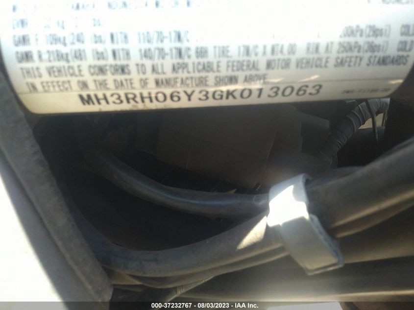 2016 YAMAHA YZFR3 MH3RH06Y3GK013063