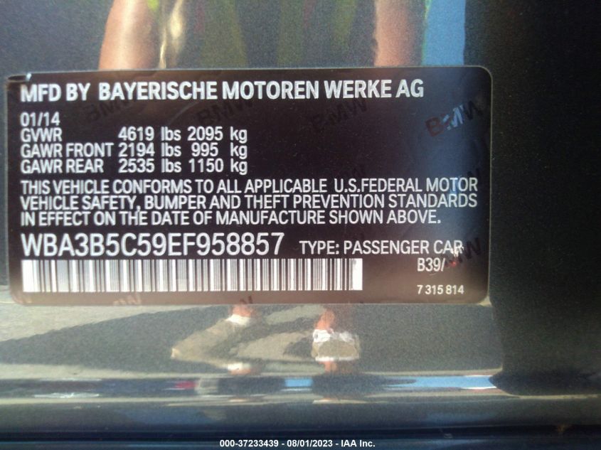 2014 BMW 3 SERIES 328I XDRIVE - WBA3B5C59EF958857