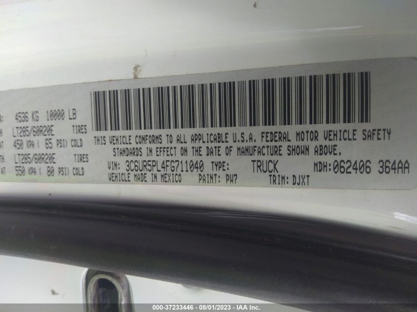 2015 RAM 2500 LONGHORN - 3C6UR5PL4FG711040