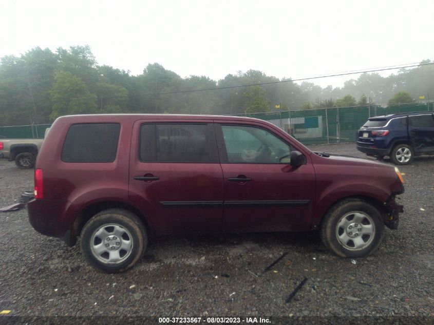 2013 HONDA PILOT LX - 5FNYF4H21DB079135
