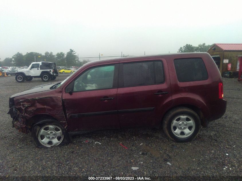2013 HONDA PILOT LX - 5FNYF4H21DB079135