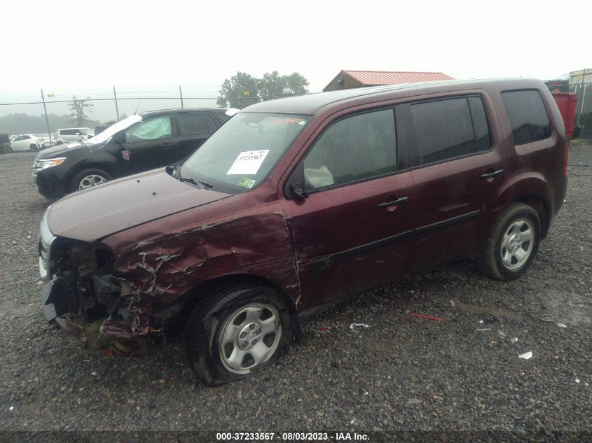 2013 HONDA PILOT LX - 5FNYF4H21DB079135