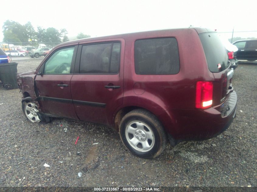 2013 HONDA PILOT LX - 5FNYF4H21DB079135