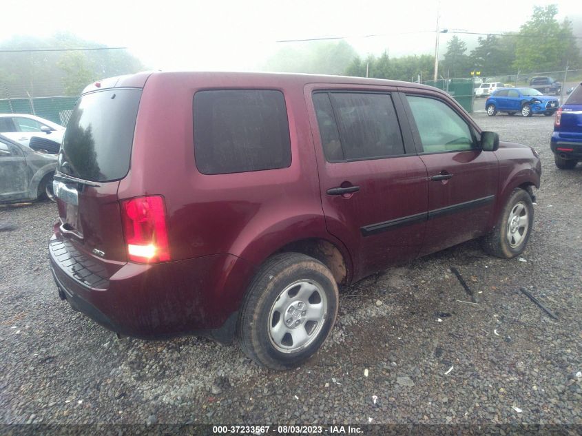 2013 HONDA PILOT LX - 5FNYF4H21DB079135