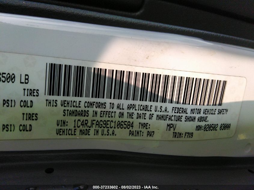 2014 JEEP GRAND CHEROKEE LAREDO - 1C4RJFAG9EC106584