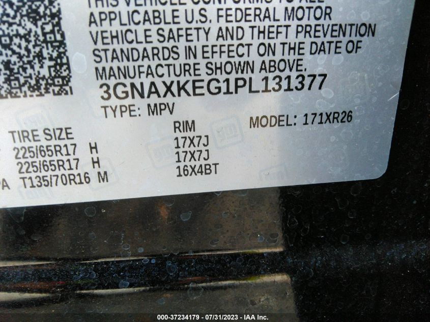 2023 CHEVROLET EQUINOX LT - 3GNAXKEG1PL131377