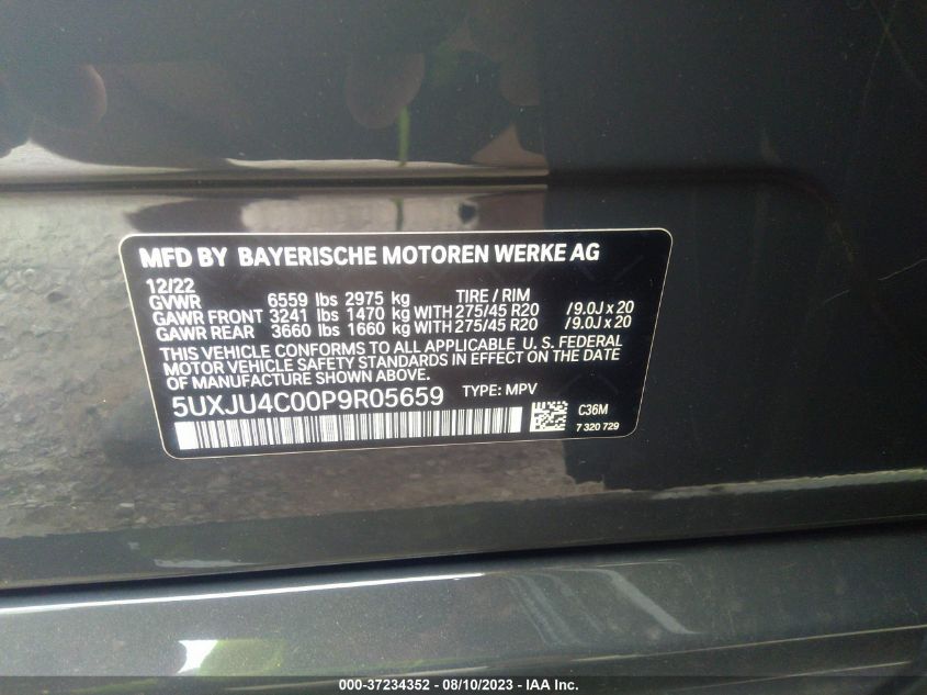 5UXJU4C00P9R05659 BMW X5 M50I 9