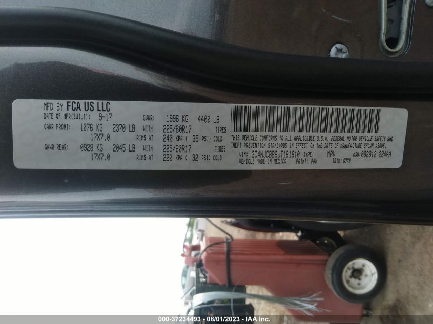 2018 JEEP COMPASS LATITUDE - 3C4NJCBB6JT181810