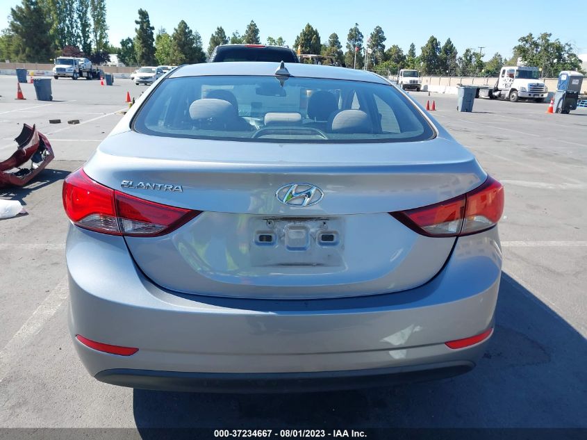 2016 HYUNDAI ELANTRA SE - 5NPDH4AE6GH700954