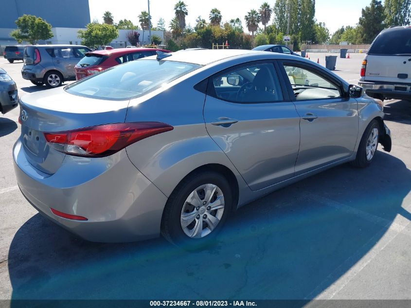 2016 HYUNDAI ELANTRA SE - 5NPDH4AE6GH700954